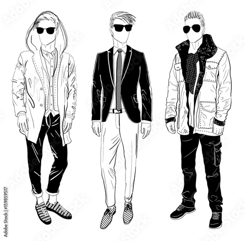 Stylish man showcasing street fashion