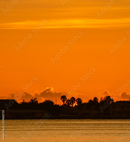 Sunset from Belleair causeway on the inter coastal in Belleair Bluffs, Florida photo