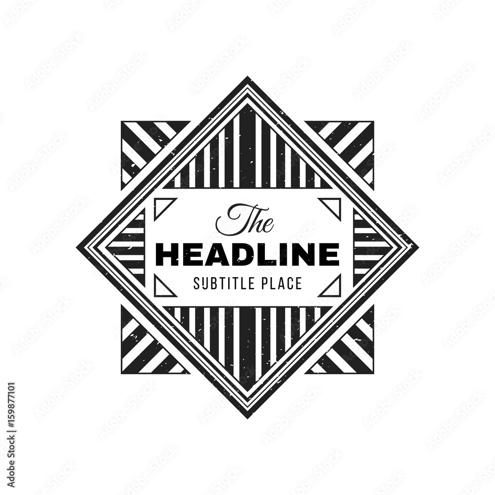 Obraz premium vector monochrome retro badge design.
