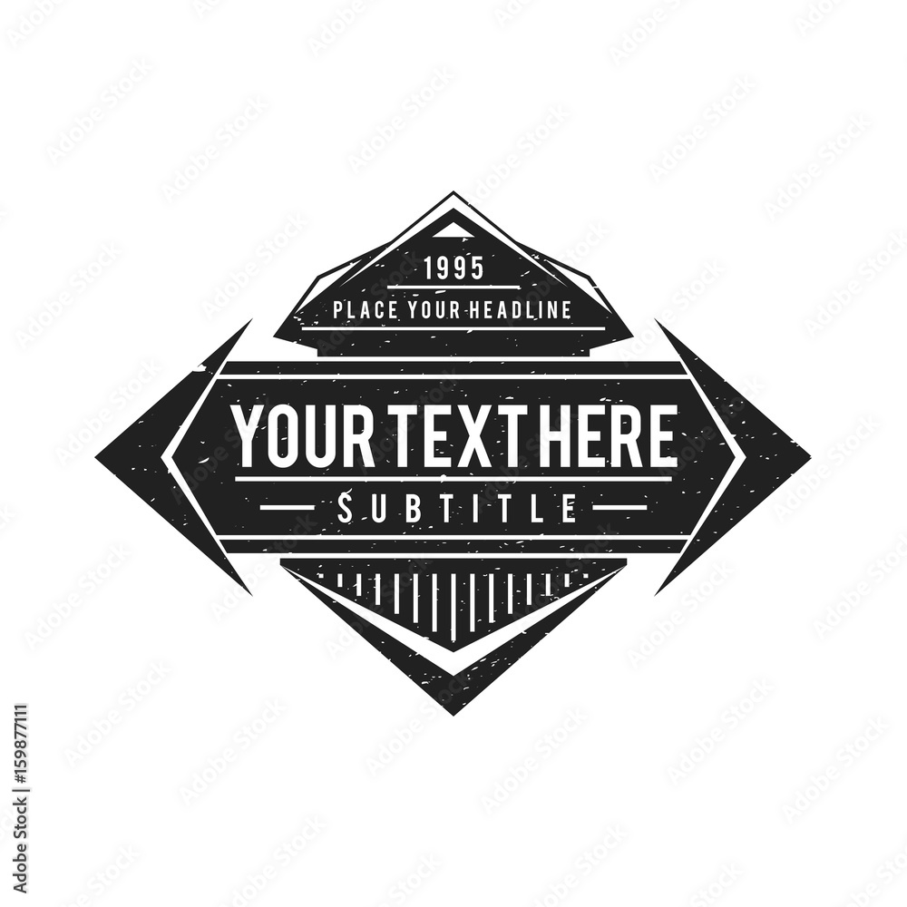 Obraz premium vector monochrome retro badge design.