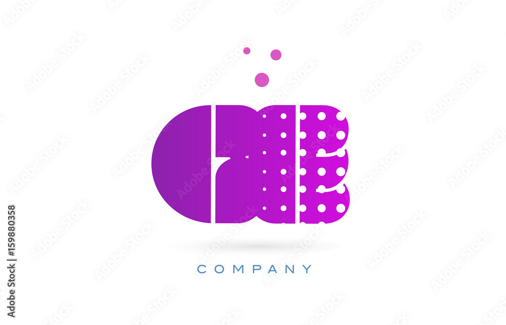 Obraz premium ge g e pink dots letter logo alphabet icon