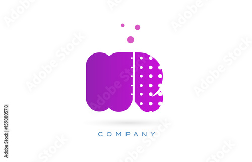 ir i r pink dots letter logo alphabet icon