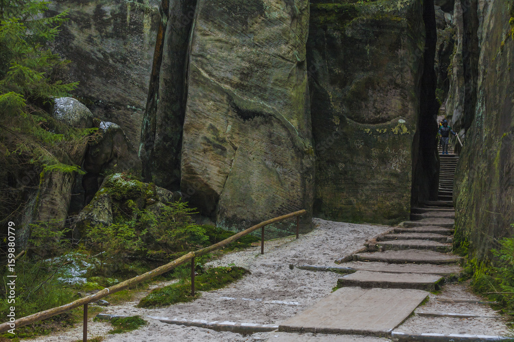 National Park of Adrspach-Teplice rocks. Rock Town. Czech Republic National Park of Adrspach-Teplice rocks. Rock Town. Czech Republic