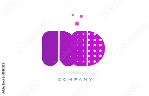rd r d pink dots letter logo alphabet icon