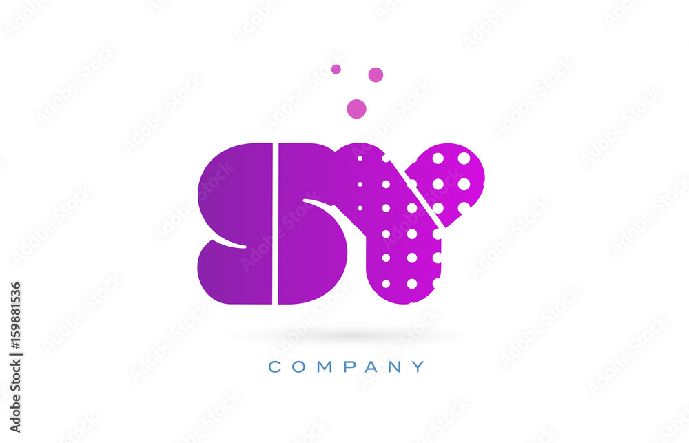 sy s y pink dots letter logo alphabet icon sy s y pink dots letter logo alphabet icon