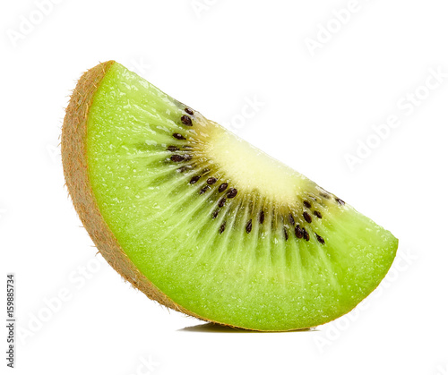 Fotografie Slice of Kiwi isolated on the white background