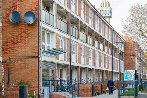 Canvas-taulu Council housing flats in East London