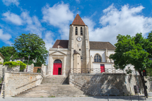 Paris, Charonne church, Saint-Germain-de-Charonne,in Saint-Blaise district photo