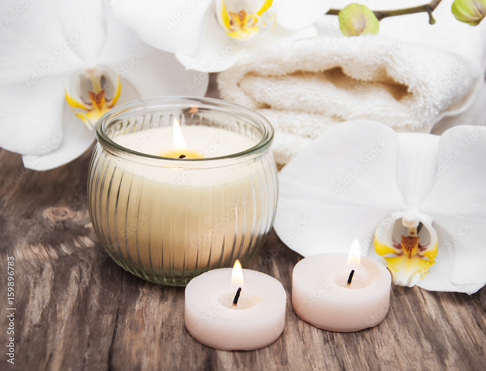 Spa products with orchids