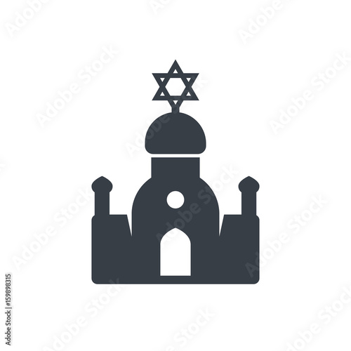 synagogue icon on white