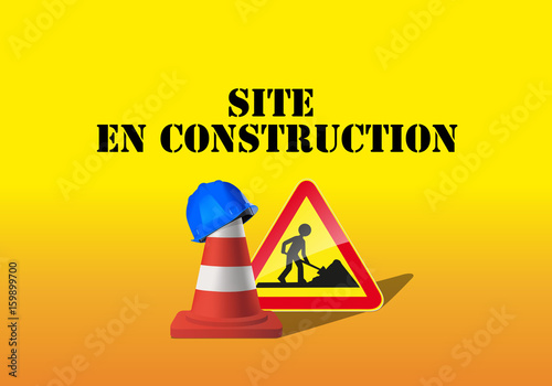 site en construction - fond d’écran - signalisation - site web - message - présentation - panneau