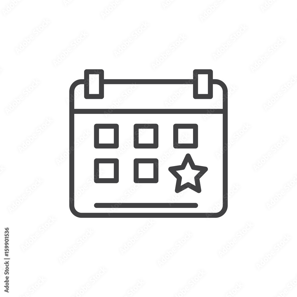 Calendar event reminder line icon, outline vector sign, linear style pictogram isolated on white. Symbol, logo illustration. Editable stroke. Pixel perfect Calendar event reminder line icon, outline vector sign, linear style pictogram isolated on white. Symbol, logo illustration. Editable stroke. Pixel perfect