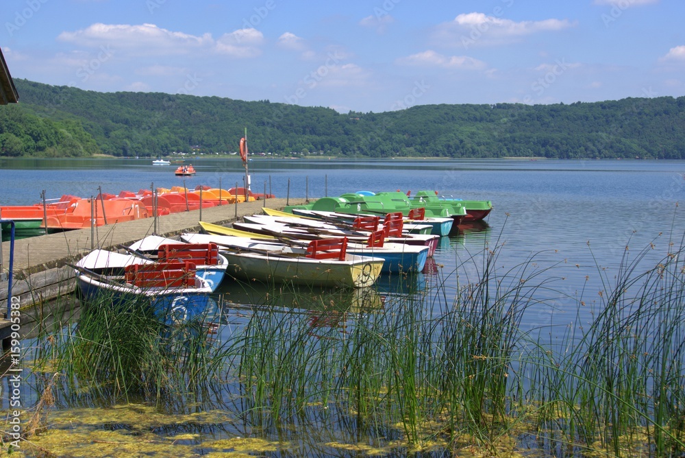 Bootsverleih am Laacher See, Gemeinde Maria Laach, Hohe Eifel Bootsverleih am Laacher See, Gemeinde Maria Laach, Hohe Eifel