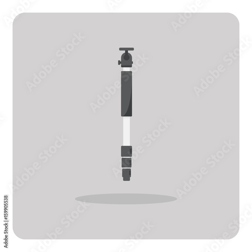 Vector of flat icon, Monopod for camera on isolated background