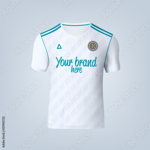 Vector illustration of football t-shirt template