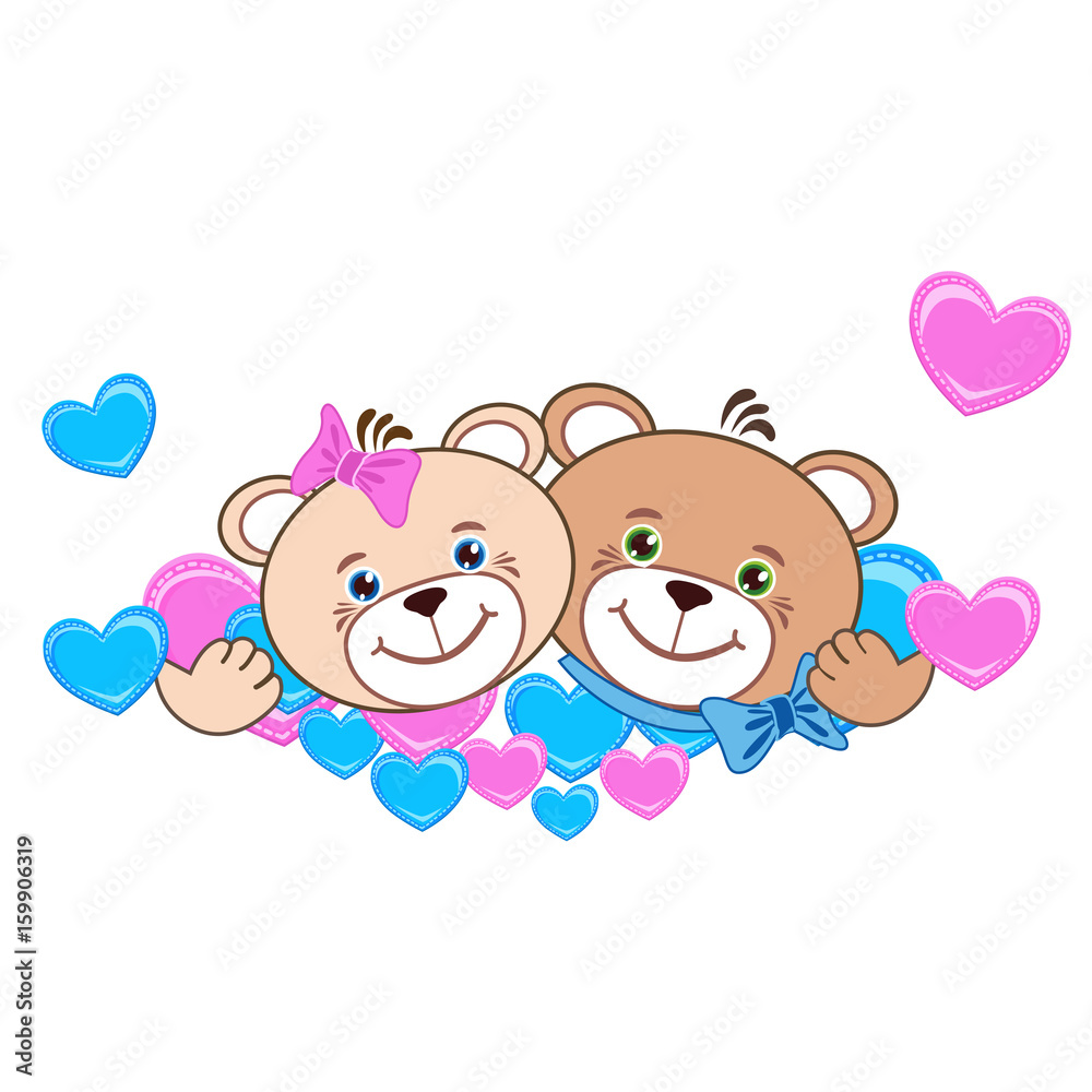 Obraz premium Teddy bear with heart
