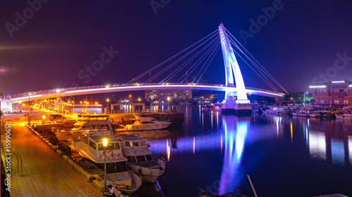 Lover's Bridge ,Tamshui Fisherman's Wharf, Taipei, Taiwan (taiwan famous scene) photo