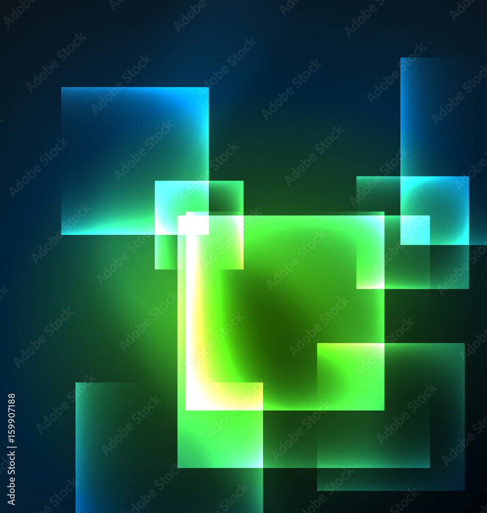 Obraz premium Dark background design with squares and shiny glowing effects
