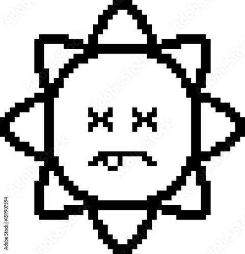 Dead 8-Bit Cartoon Sun