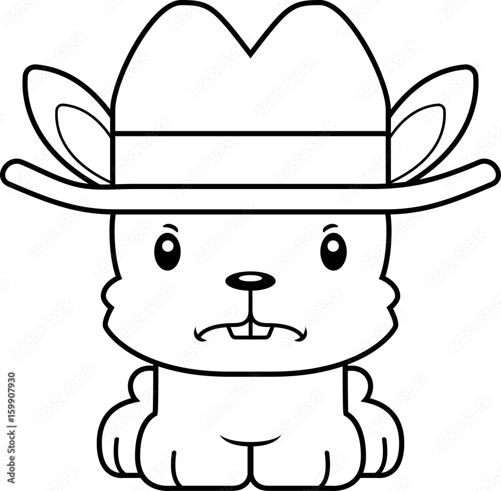 Cartoon Angry Cowboy Bunny Cartoon Angry Cowboy Bunny
