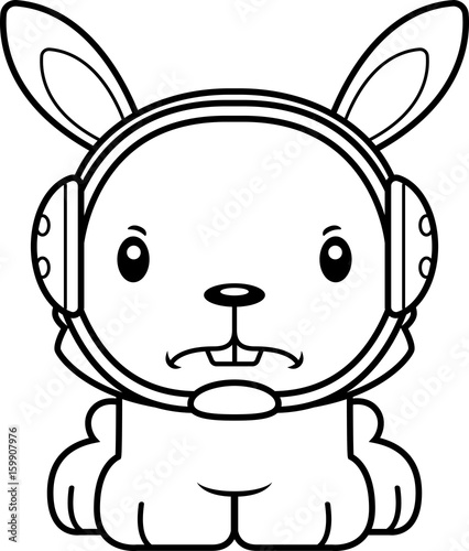 Cartoon Angry Wrestler Bunny