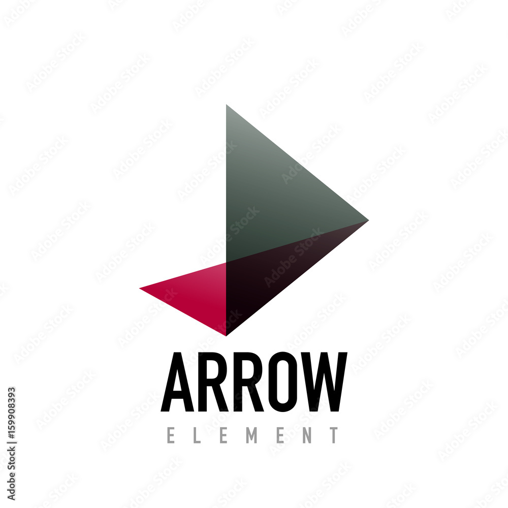 Vector arrow geometric design logo Vector arrow geometric design logo
