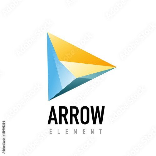 Free Download Vector arrow geometric design logo - GFXLoad