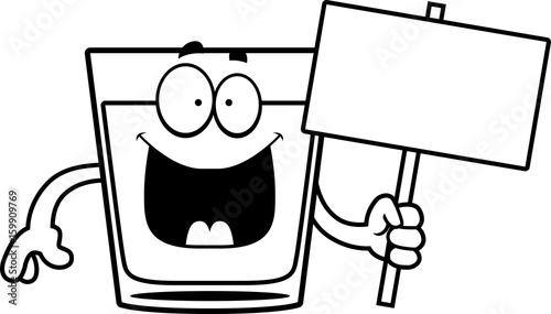 Cartoon Shot Glass Sign