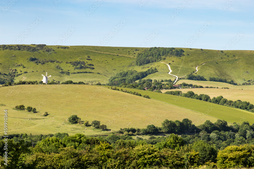Sussex Landscape with Windmill