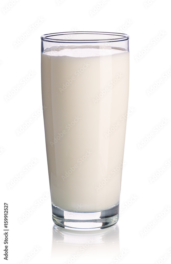 glass of milk isolated on white glass of milk isolated on white