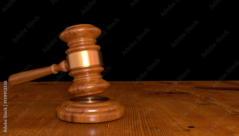 3D illustration of a Judge gavel on dark background 3D illustration of a Judge gavel on dark background