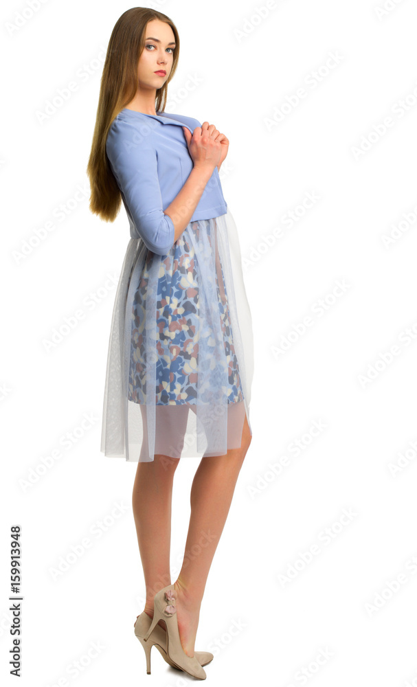 Naklejka premium Young woman isolated