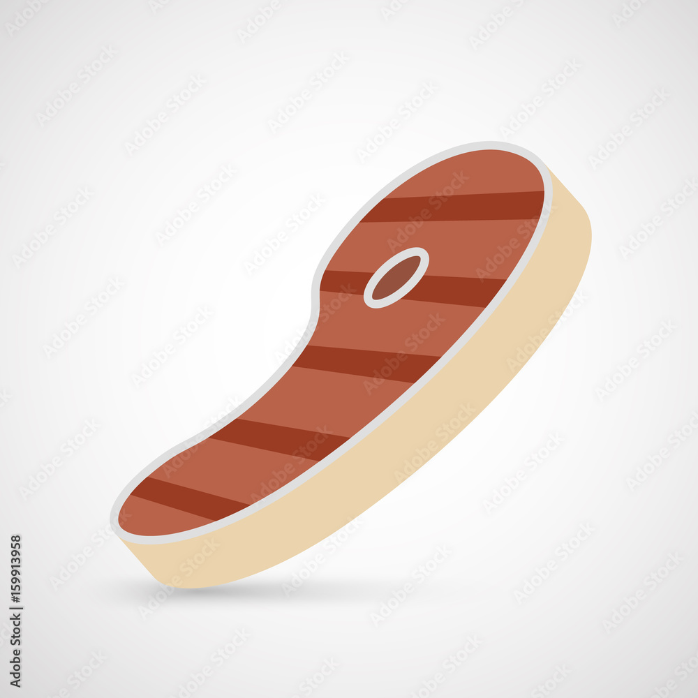 Grilled Steak Icon. Vector illustration. Grilled Steak Icon. Vector illustration.