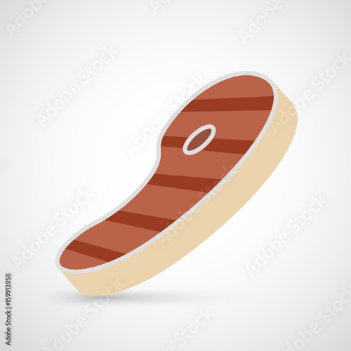 Grilled Steak Icon. Vector illustration.