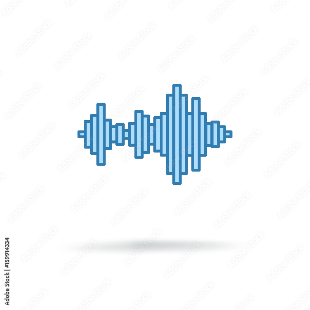 Sound wave music icon