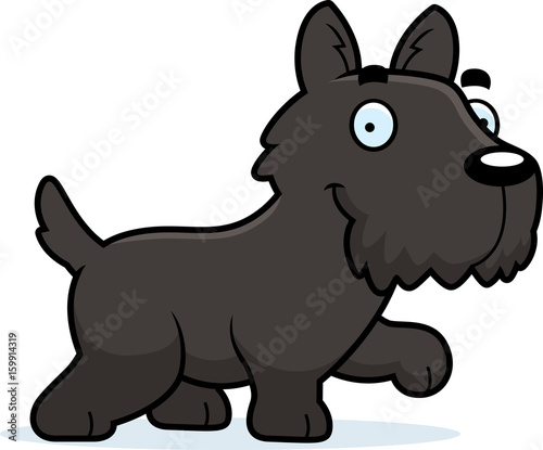 Cartoon Scottie Walking