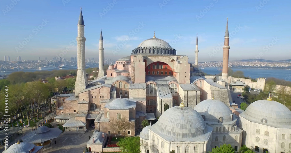 Aerial View of Hagia Sophia in Istanbul