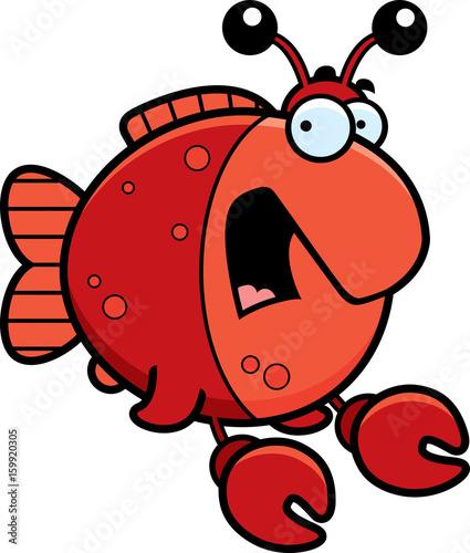 Scared Cartoon Imitation Crab