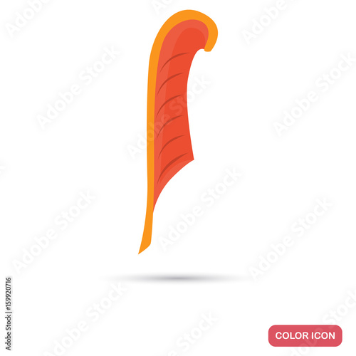 Feather Maat color flat icon for web and mobile design