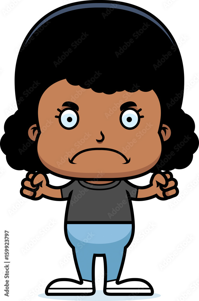 Cartoon Angry Girl