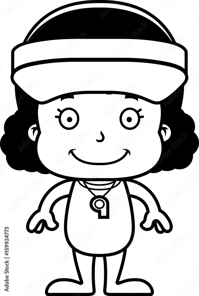 Cartoon Smiling Lifeguard Girl Cartoon Smiling Lifeguard Girl