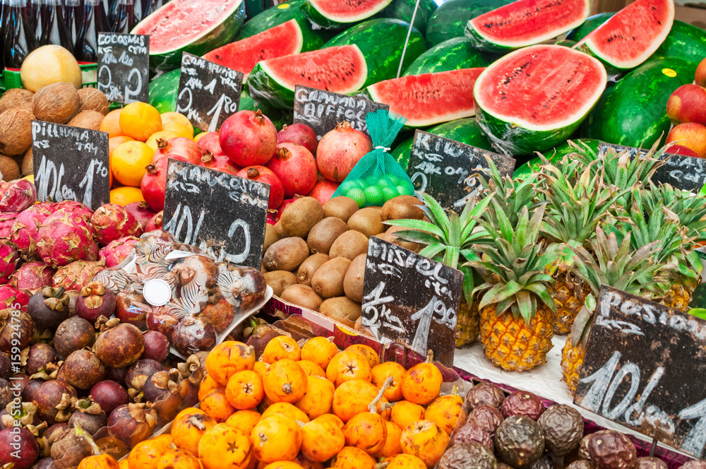 Fruit at market stall Fruit at market stall