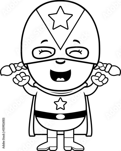 Child Superhero Excited