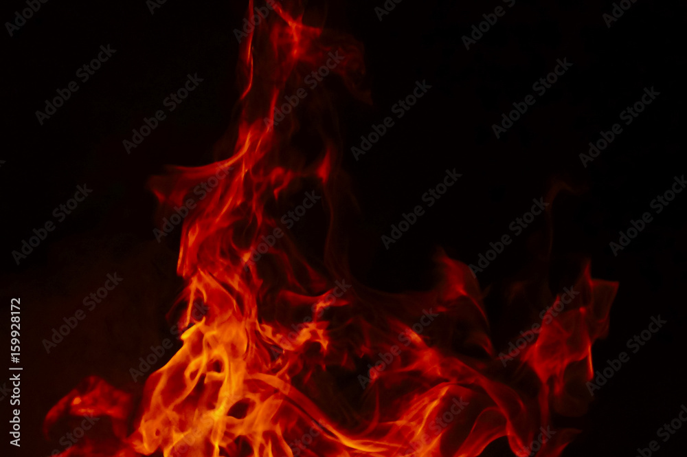 Fire Texture With Motion Blur Effect Over Black Background Fire Texture With Motion Blur Effect Over Black Background