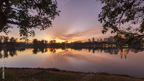 Photography Kuala Lumpur, Malaysia skyline at Titiwangsa Park.
