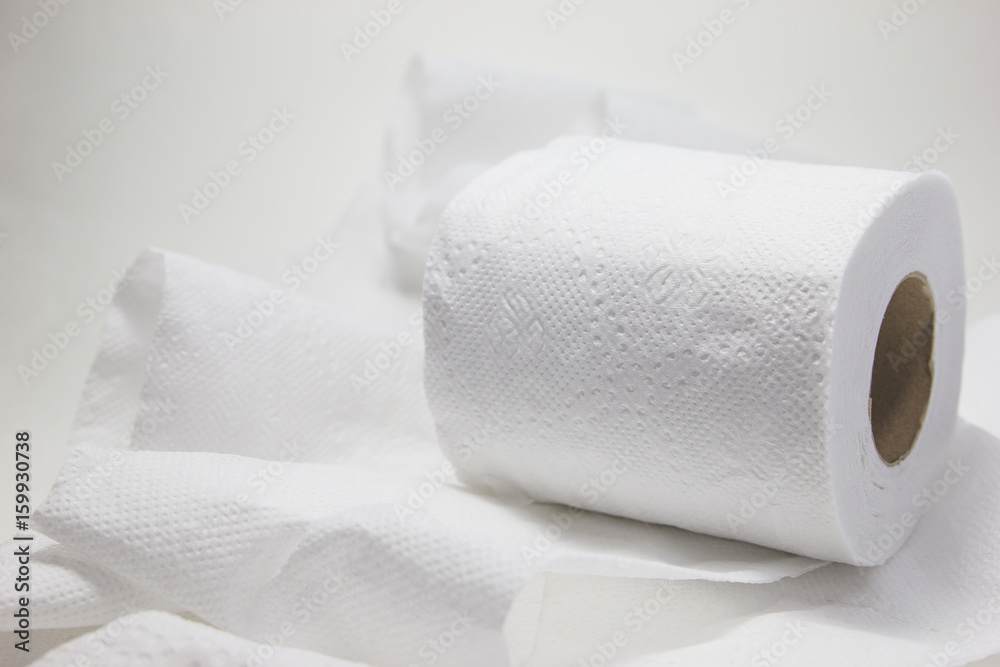 Fototapeta premium White tissue paper roll