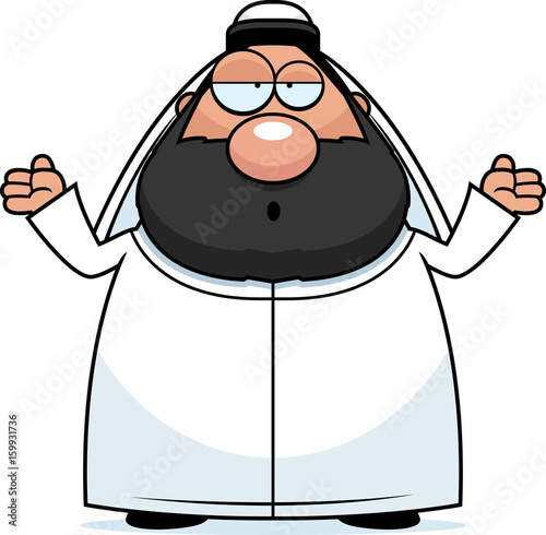 Confused Cartoon Sheikh