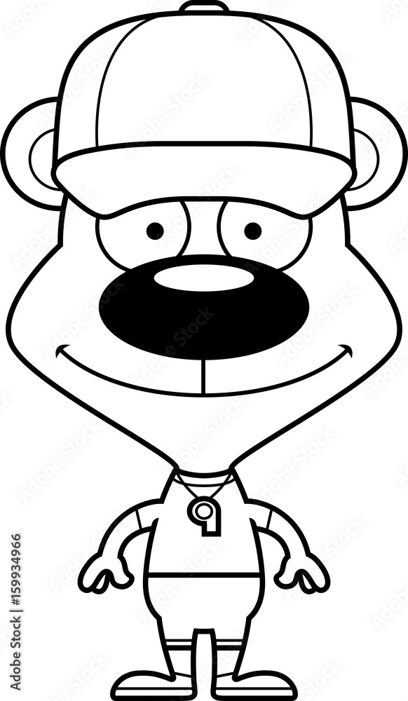 Cartoon Smiling Coach Bear Cartoon Smiling Coach Bear