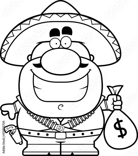 Cartoon Bandito Moneybag