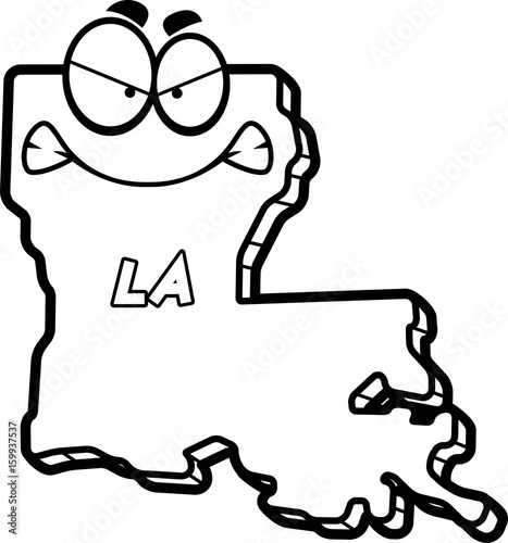 Cartoon Angry Louisiana